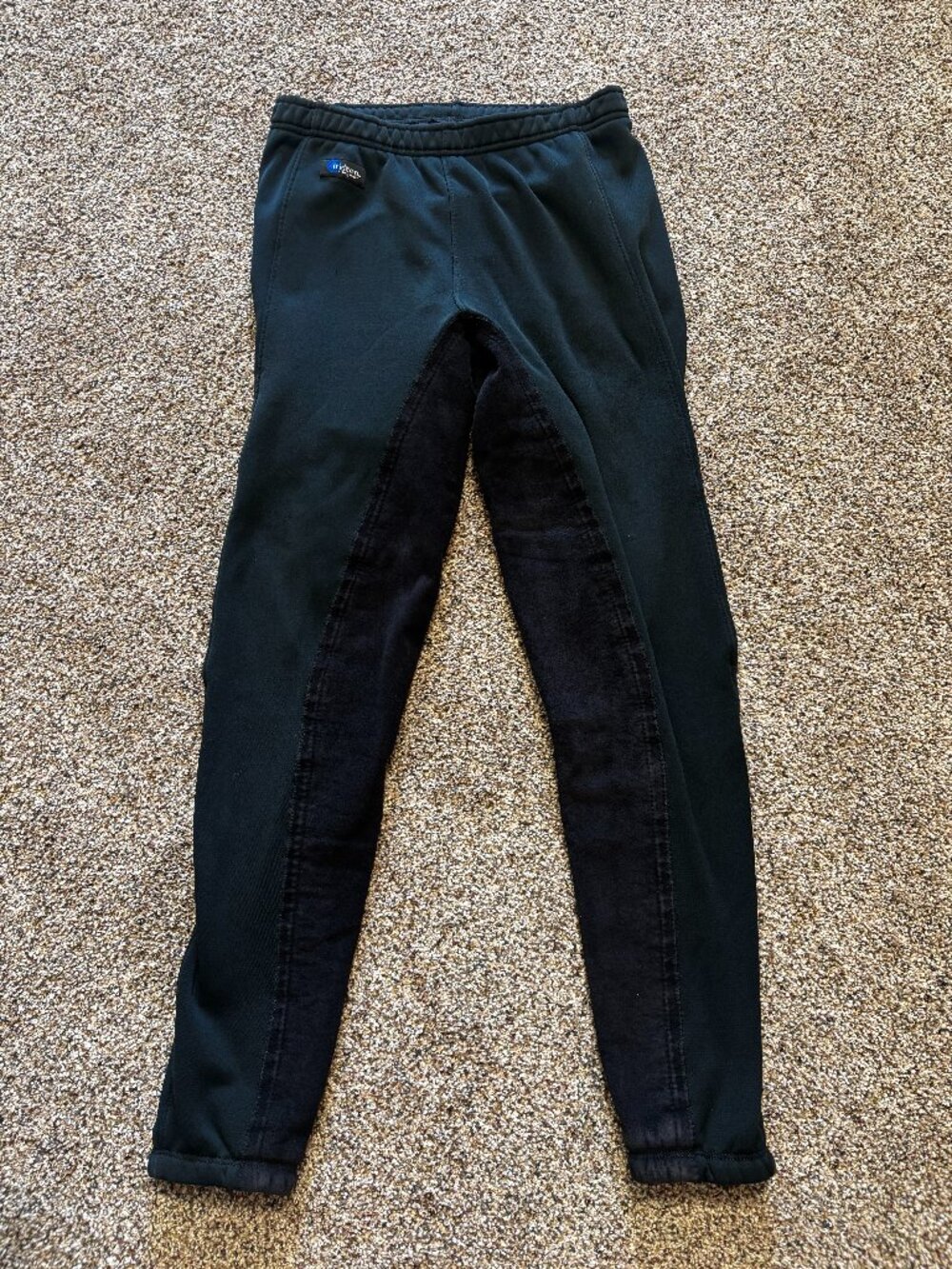 Irideon Youth XL Full Seat Fleece Riding Tights Black Breeches Girls Equestrian